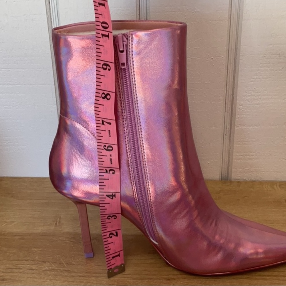 STEVE MADDEN Iridescent Pink Ankle Boots - Picture 13 of 13